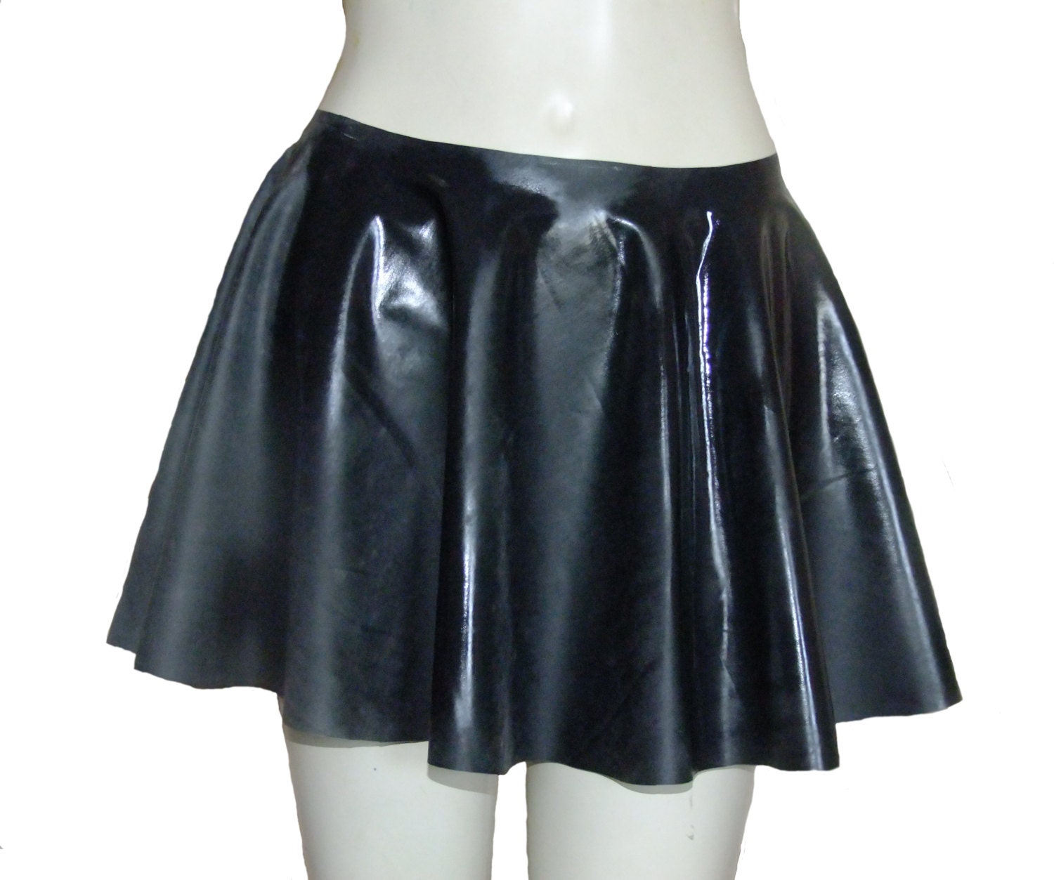 Rubber Skating Skirt Black or Pink Circular Mini Size M/L