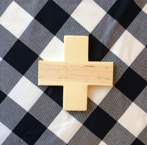 Wood Swiss Cross Plus Sign Wall Decor by SparklePower on Etsy