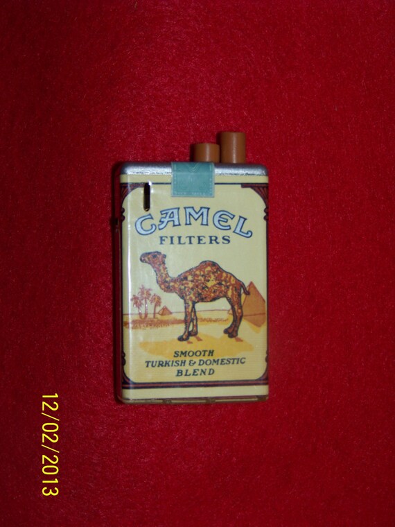 Collectible vintage Camel Filters cigarette lighter from 1988