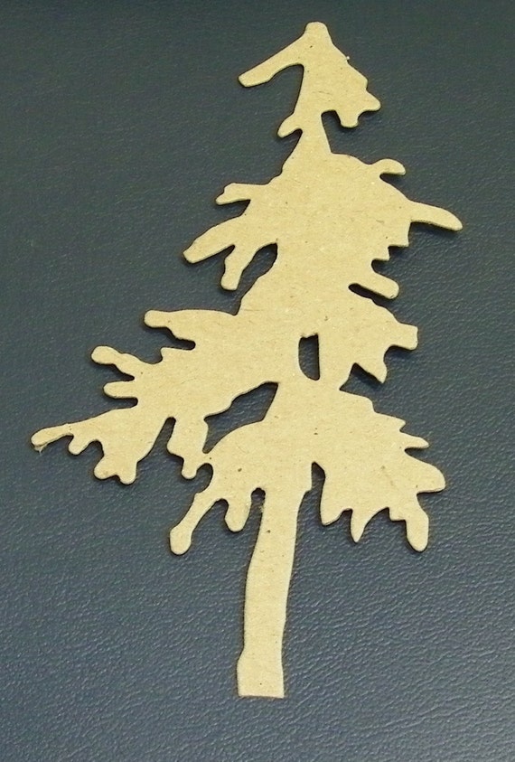 Pine Tree Die Cut 5 x 2.75 inches Tall Pack 4