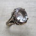 Damselfly and Dragonfly Ring- Clear Quartz and Bronze