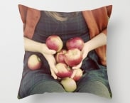 Pillow Cover, Apples Photograph, Fall Decor, Autumn Portrait, Photo Pillow, Country Home, Farmhouse Style, Whimsical, Living Room
