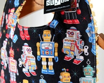 Baby Bib...retro robots 2