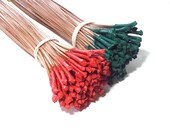 Painted Pine Needles Basket Supply Crafts Red Green Caps 2 OZ total Dyed Pine Needles for Coiled Baskets NC Long Leaf Pine Needles 2 Bundles