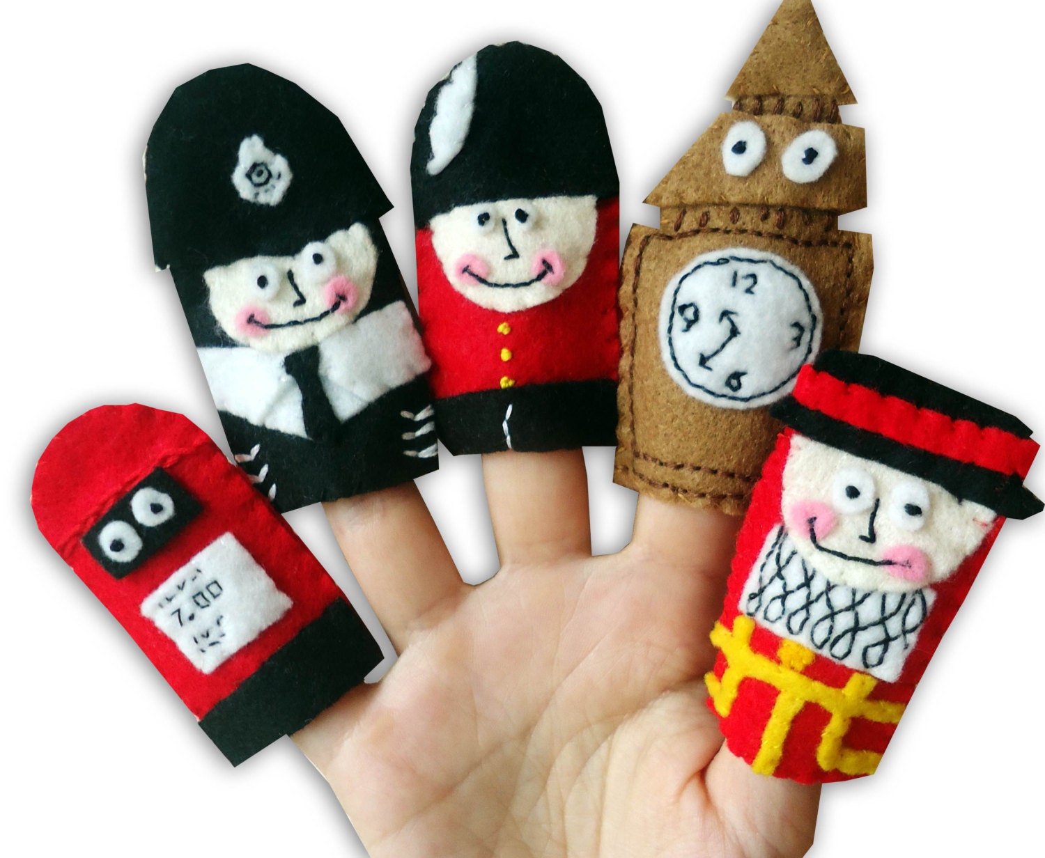 Paris France French Finger Puppets / Felt Children's