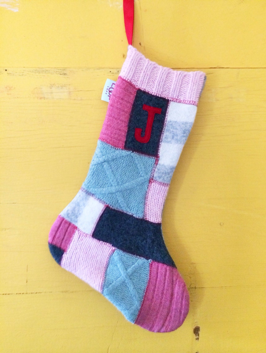 Christmas Stocking. CUSTOM stockings. personalized by looploft