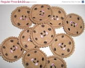 Christmas In July Sale Felt Embroidered handmade appliques set of 4 Chocolate Chip Cookies Il_170x135