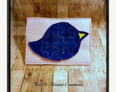 Christmas In July Sale Bird felt puzzle with placement card Il_170x135