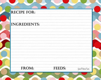 printable recipe cards 4 x 6 editable pdf