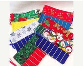 Christmas in July Sale Christmas assorted 8 count Crayon rolls with Ribbon Closure Set of 6 Perfect Christmas party favor or stocking stuffe Il_170x135
