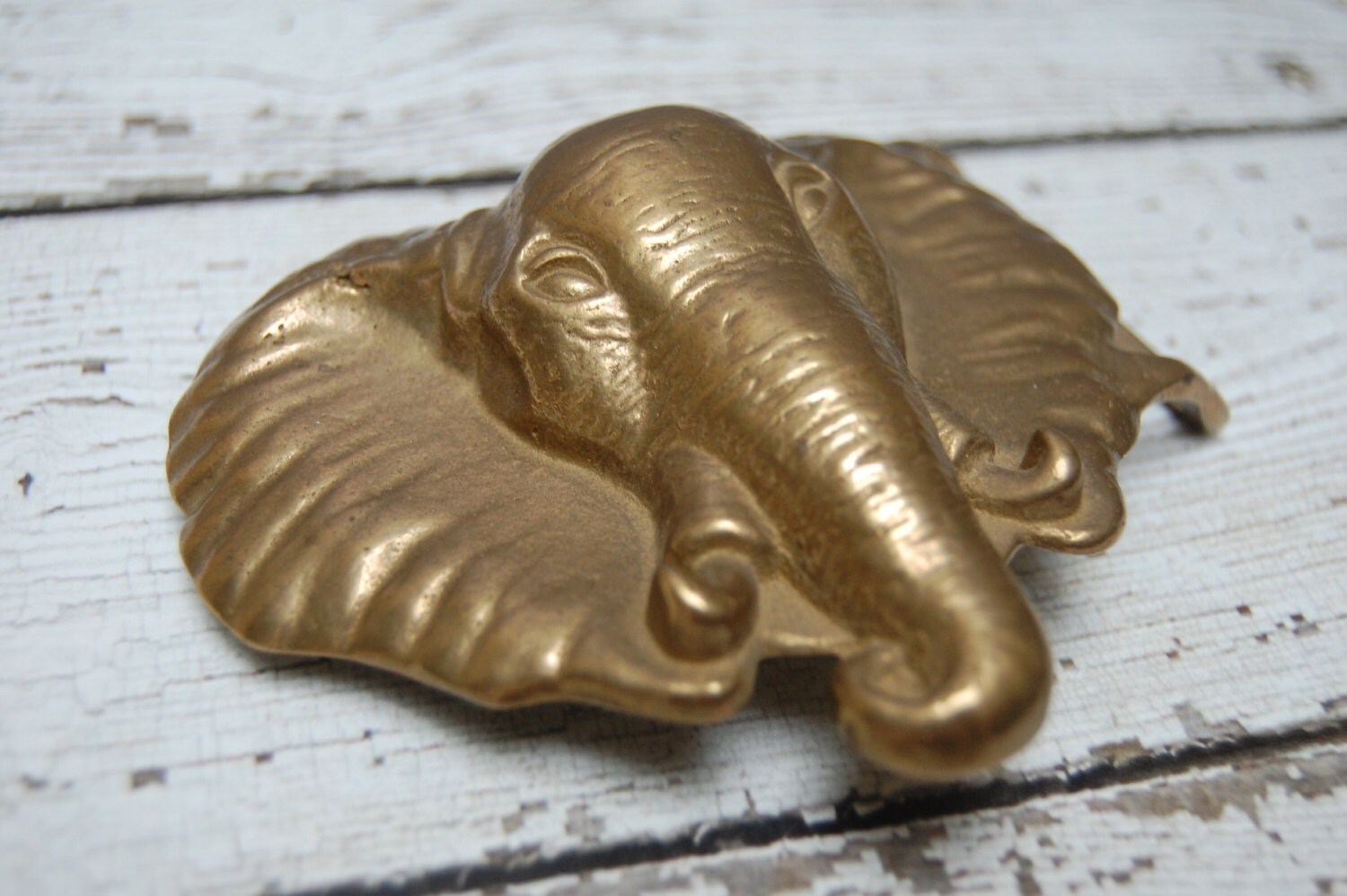 Large Figural Brass Elephant Belt Buckle by TheRecycleista on Etsy
