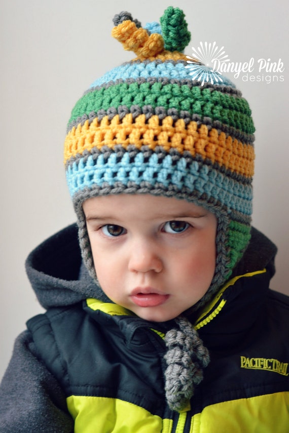 toddler pattern hat for earflap crochet Mel CROCHET     PATTERN (instant Hat earflap spiral download)