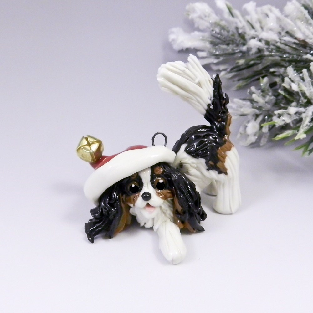 Cavalier King Charles Spaniel TriColor Christmas Ornament