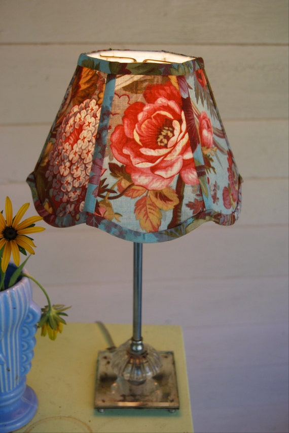 Small Lampshade Cottage Lamp Shade Hydrangea by lampshadelady