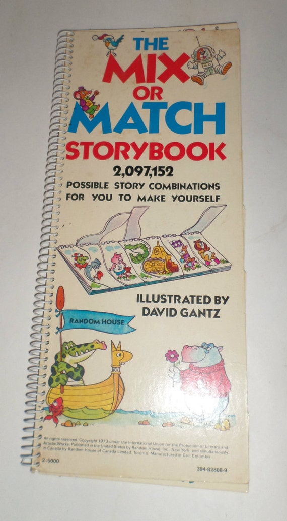 Vintage Mix or Match Storybook Illustrated by David Gantz