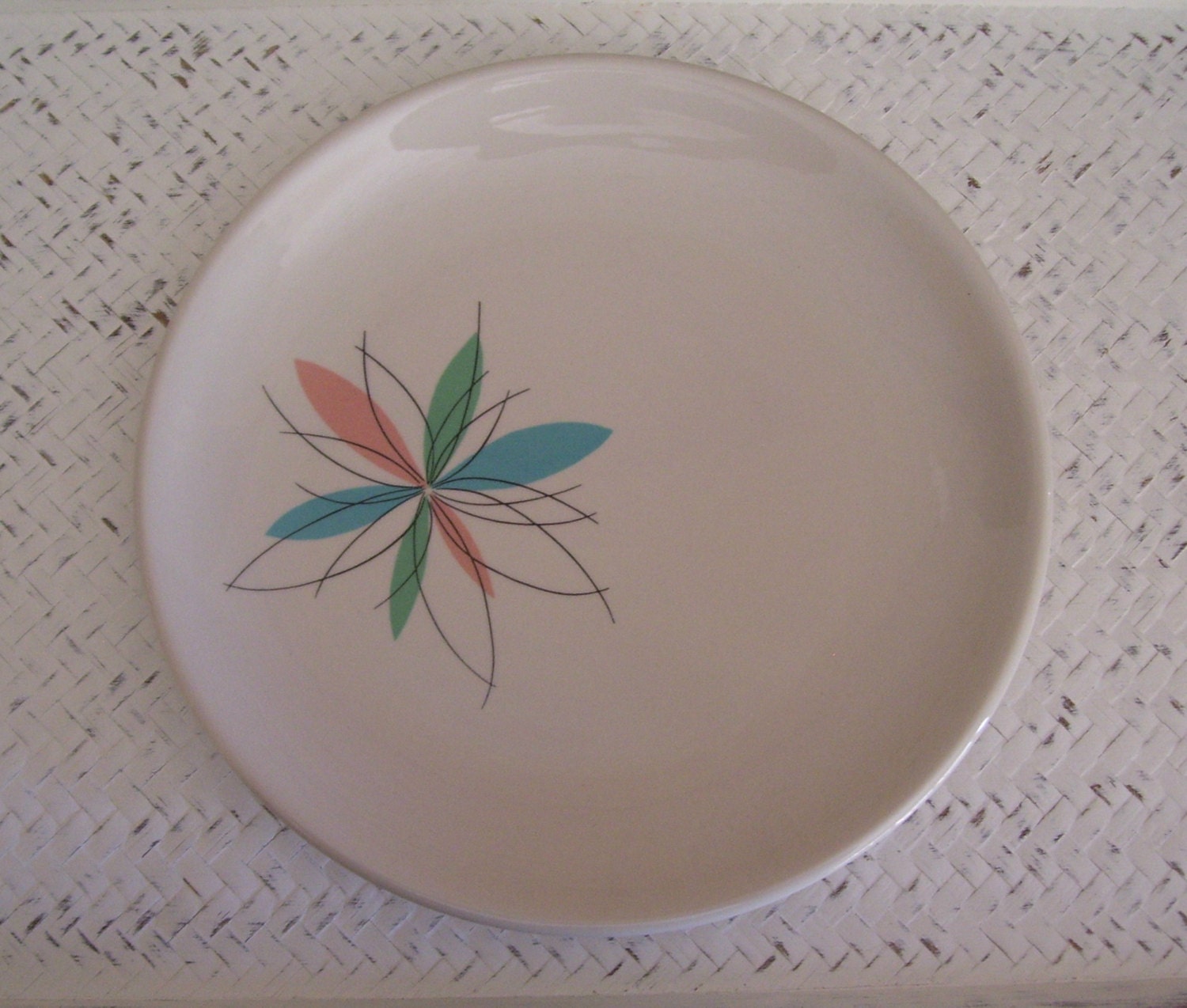 4 vintage Shenango China dinner plates by tatteredkeepsakes
