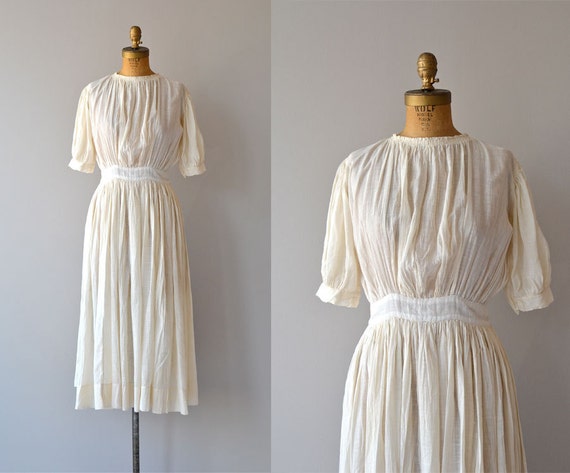 Tzigane dress vintage 1910s dress cotton gauze by DearGolden