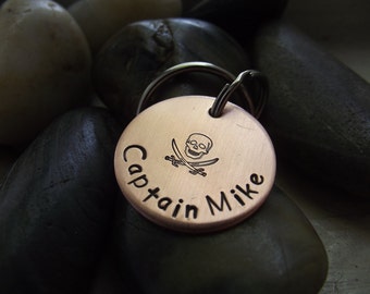 Pirate Captain Keychain, Jolly Roger keychain