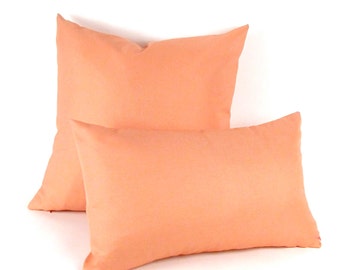 Pink SUNBRELLA Pillow Cover - Salmon Outdoor Pillow Cover - OUTDOOR Pillow Cover