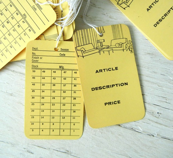 price tags for furniture