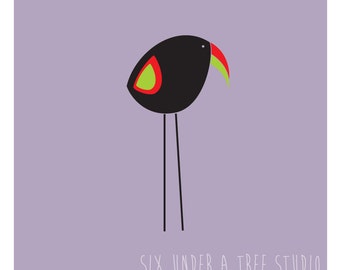 One Little Bird II Wall Vinyl Decals Art Graphics Stickers