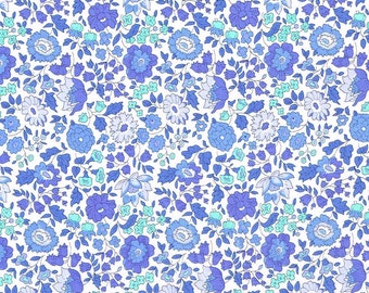 Liberty Fabric Danjo D Pale Blues Tana Lawn Fat Quarter