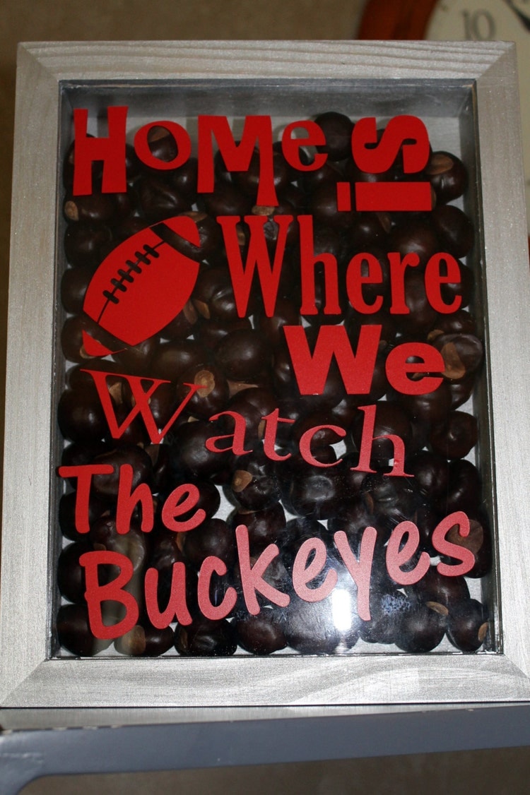 Ohio State Decor Home is Where We Watch The by thebuckeyelady