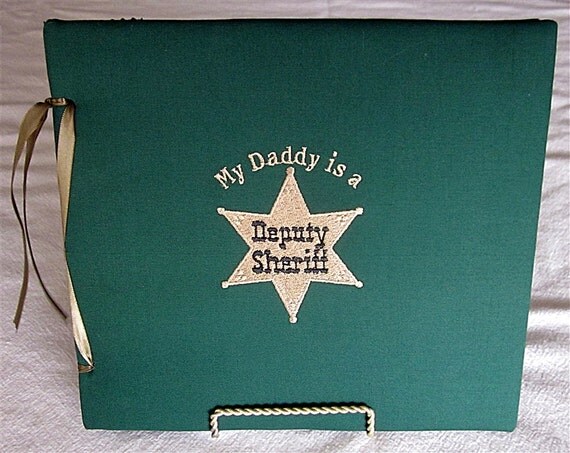 Custom Deputy Sheriff Scrapbook Album by princessbooksbyjmh