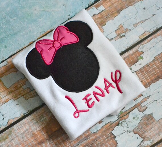 embroidered minnie mouse shirt