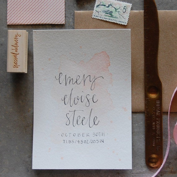 Items similar to CUSTOM baby announcement on Etsy