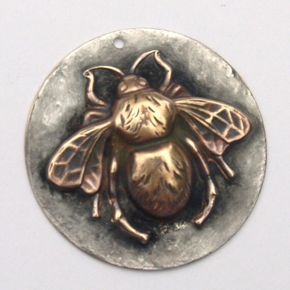 Large 1 1/2 Molten Soldered Bumble Bee by ClayDesignsbyglee