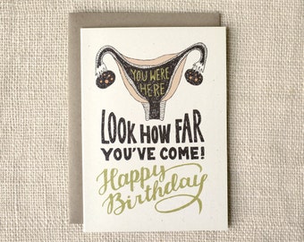 Funny Birthday Card - Uterus