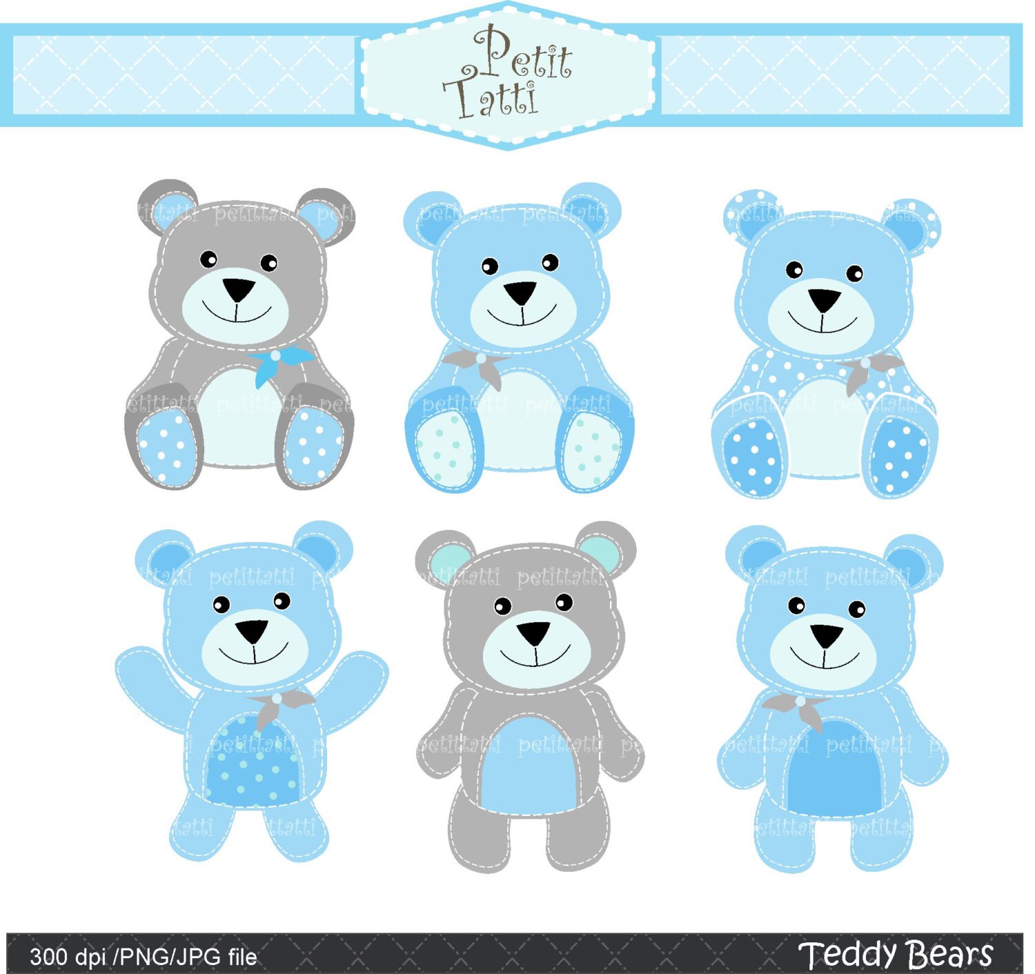 clip art blue teddy bear - photo #15