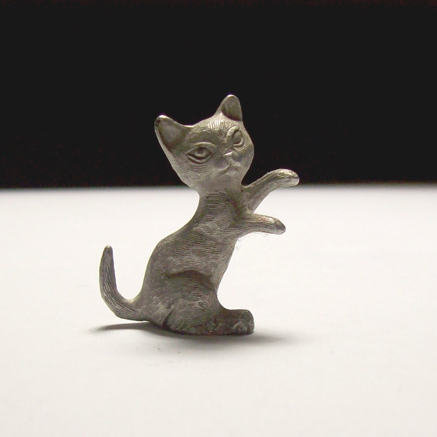 spoontiques pewter cat