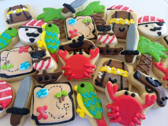 Pirate Mini Sugar Cookies- 2 Dozen Il_570xn