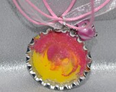 Melted Crayon Bottle Cap Necklace Il_170x135