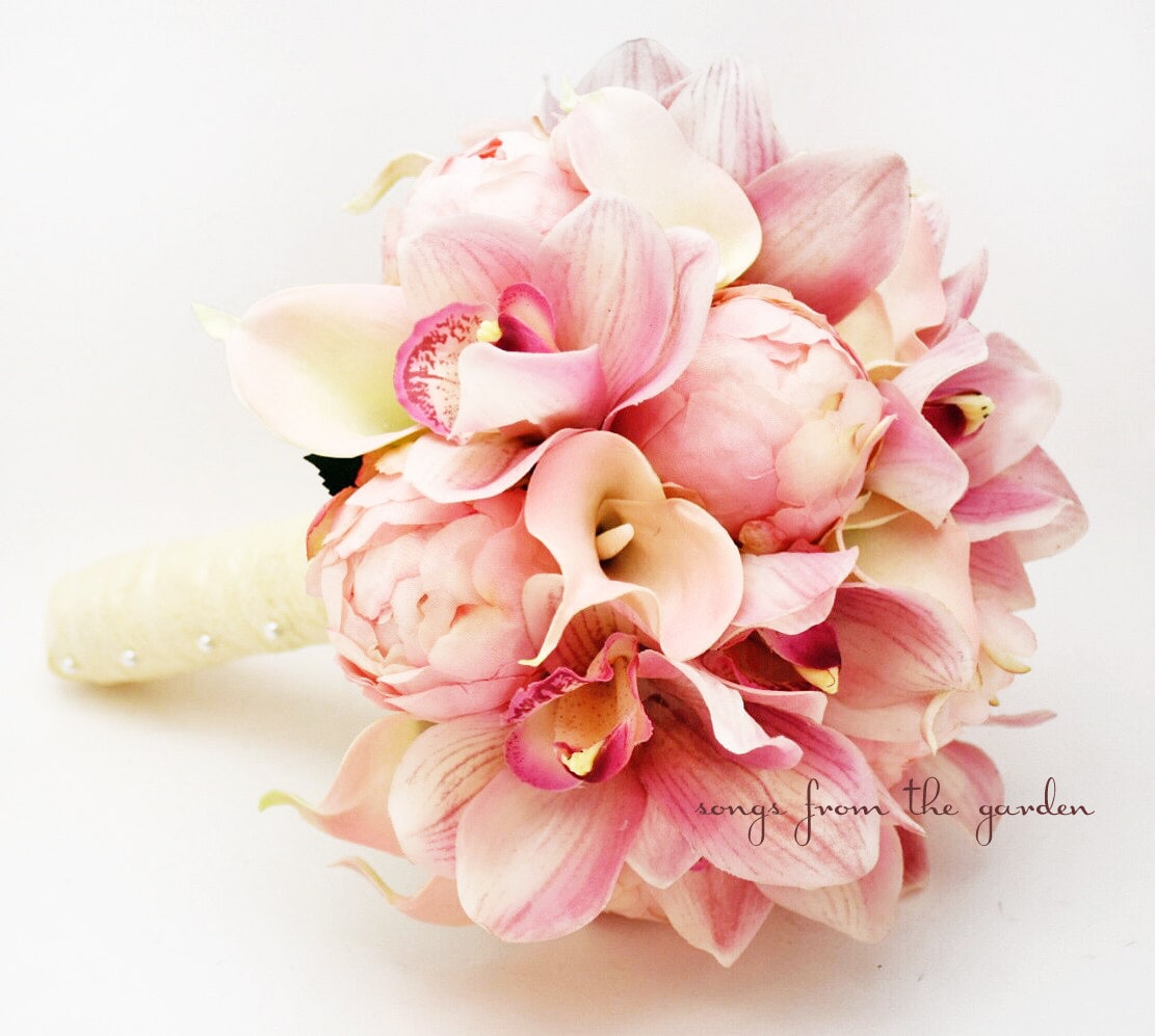 Pink Cymbidium Orchid Bouquet