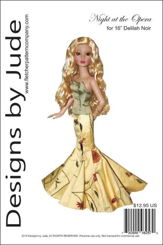 Night at the Opera Pattern for 16 Delilah Noir Dolls