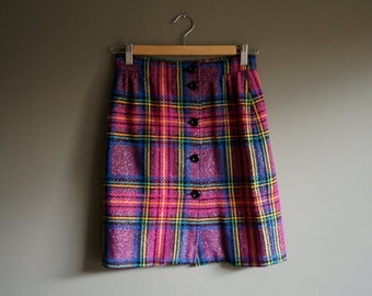 Popular items for pink plaid skirt on Etsy