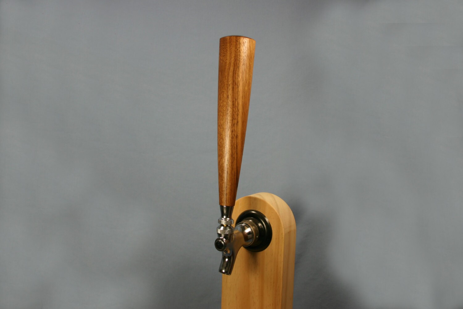 Large Wood Beer Tap Handle Black Walnut 8 Inches Tall