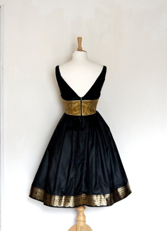 black and gold party wear