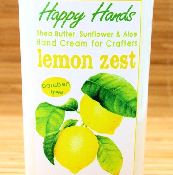 Lemon Zest Scented Hand Cream for Knitters and Crafters 4oz