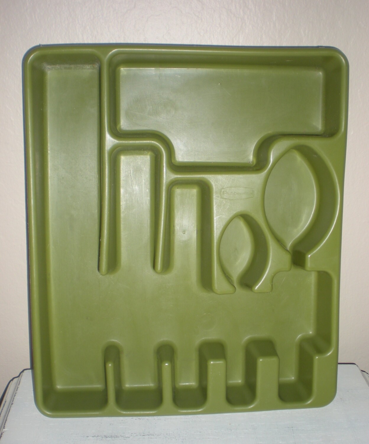 Vintage Rubbermaid Utensil Holder Tray Flatware Silverware