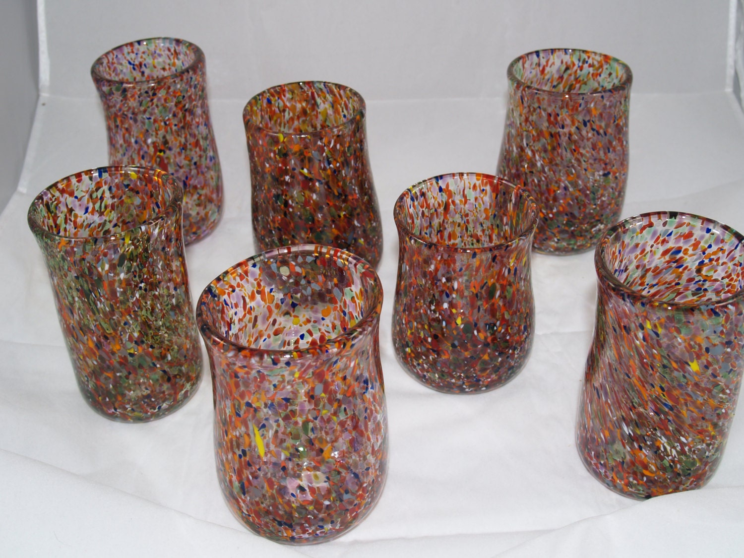 15 Off Sale Hand Blown Multi color drinking glasses