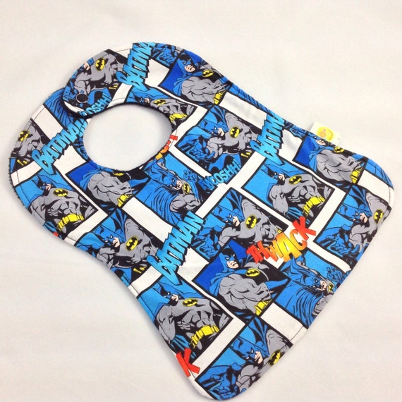 Batman Baby Bib DC Comics Black Cowboy Snap Baby Bib