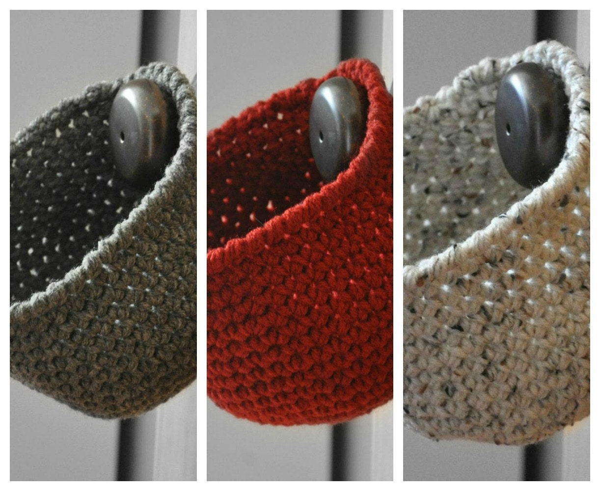 3 Hanging Storage Basket Office Organizer Doorknob Catchall