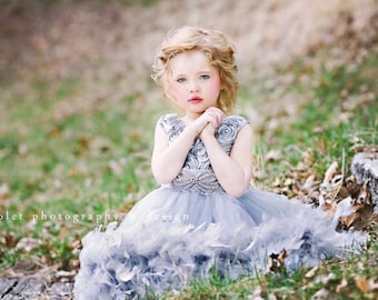 I Love That Silver Dress...A Satin Rosette And Feather Dress