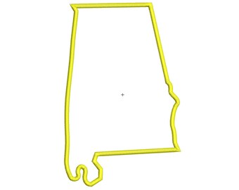 Alabama Applique Designs - Machine Embroidery Applique Designs - 4 sizes - Instant Download