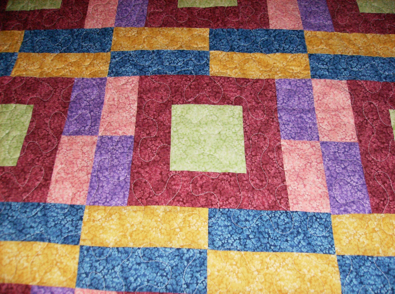 Crayon Box Pattern Queen Quilt