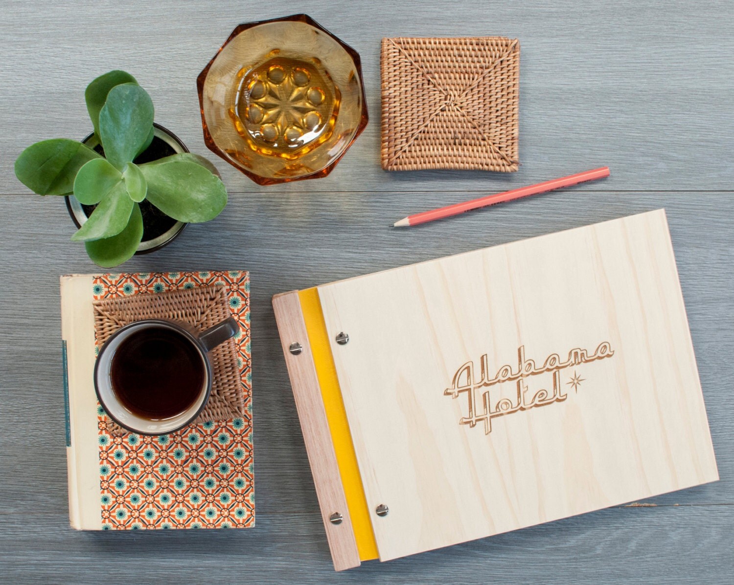 Hotel Guest Book. Airbnb Guest Book. Motel. Custom Wood Book.